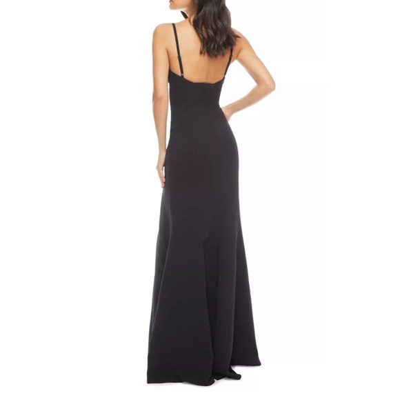 Dress the Population black crepe Alejandra gown dress NWT - Picture 3 of 6